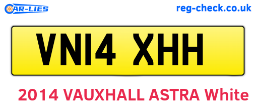 VN14XHH are the vehicle registration plates.