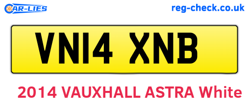 VN14XNB are the vehicle registration plates.