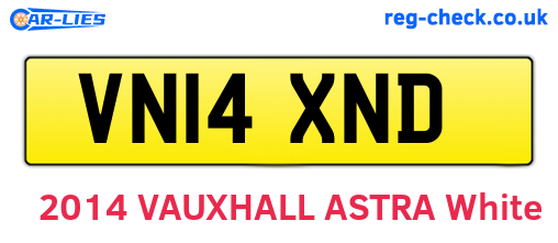 VN14XND are the vehicle registration plates.