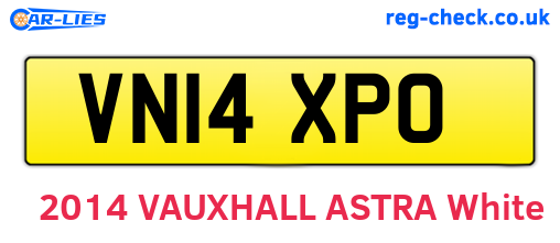 VN14XPO are the vehicle registration plates.