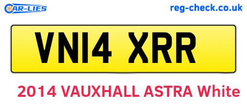 VN14XRR are the vehicle registration plates.