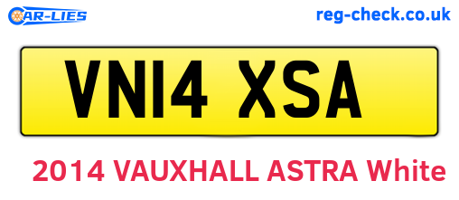 VN14XSA are the vehicle registration plates.