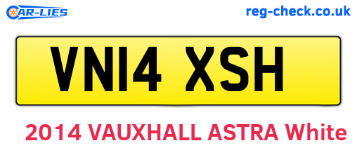 VN14XSH are the vehicle registration plates.