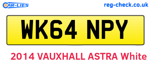 WK64NPY are the vehicle registration plates.
