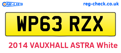 WP63RZX are the vehicle registration plates.