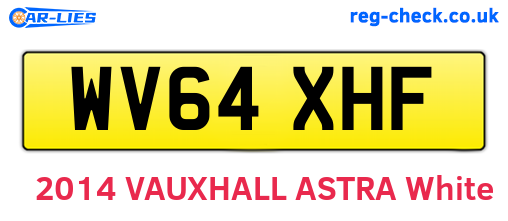 WV64XHF are the vehicle registration plates.