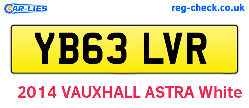 YB63LVR are the vehicle registration plates.