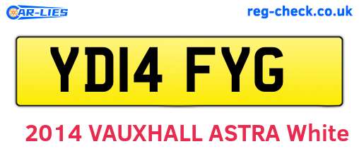YD14FYG are the vehicle registration plates.