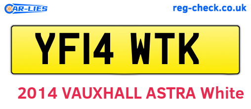 YF14WTK are the vehicle registration plates.