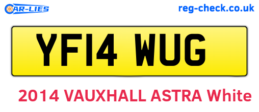 YF14WUG are the vehicle registration plates.