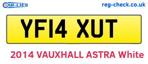 YF14XUT are the vehicle registration plates.