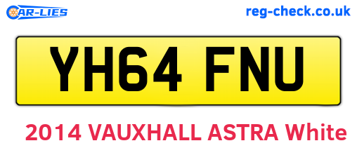 YH64FNU are the vehicle registration plates.