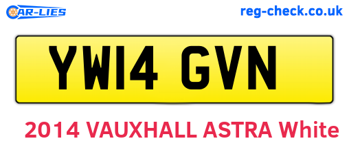 YW14GVN are the vehicle registration plates.