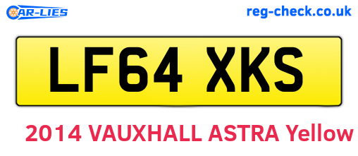 LF64XKS are the vehicle registration plates.