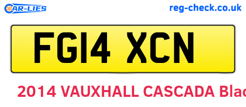 FG14XCN are the vehicle registration plates.