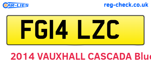 FG14LZC are the vehicle registration plates.