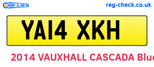 YA14XKH are the vehicle registration plates.
