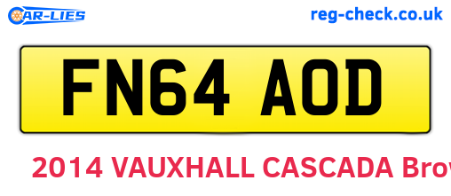 FN64AOD are the vehicle registration plates.