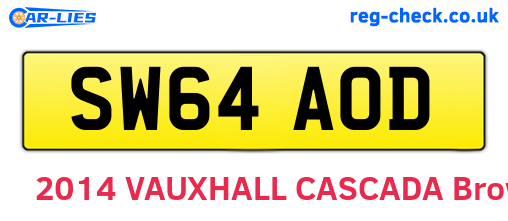 SW64AOD are the vehicle registration plates.