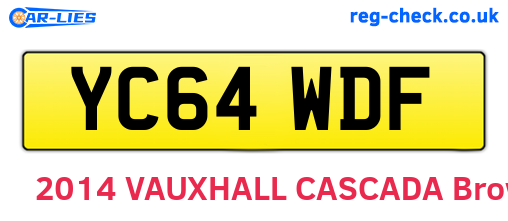 YC64WDF are the vehicle registration plates.