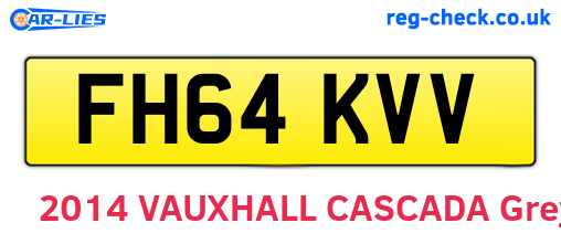 FH64KVV are the vehicle registration plates.