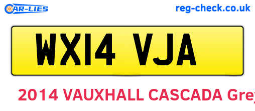 WX14VJA are the vehicle registration plates.