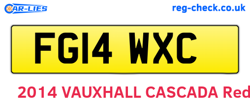 FG14WXC are the vehicle registration plates.
