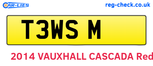 T3WSM are the vehicle registration plates.