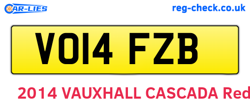 VO14FZB are the vehicle registration plates.