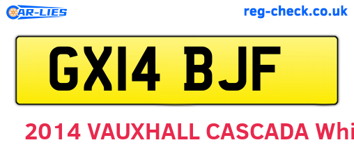 GX14BJF are the vehicle registration plates.