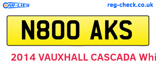 N800AKS are the vehicle registration plates.