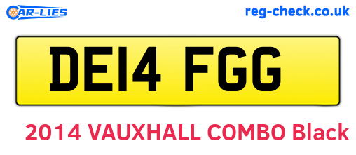 DE14FGG are the vehicle registration plates.