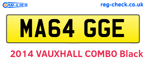 MA64GGE are the vehicle registration plates.