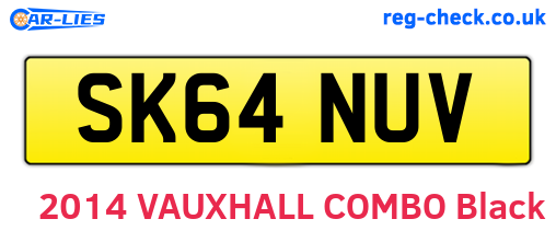 SK64NUV are the vehicle registration plates.