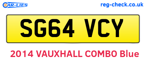 SG64VCY are the vehicle registration plates.