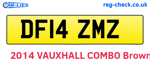 DF14ZMZ are the vehicle registration plates.