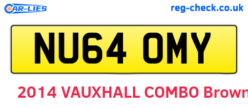 NU64OMY are the vehicle registration plates.