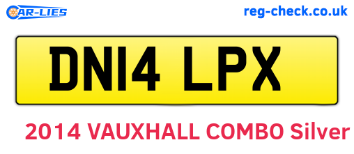DN14LPX are the vehicle registration plates.