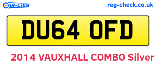 DU64OFD are the vehicle registration plates.