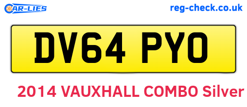DV64PYO are the vehicle registration plates.