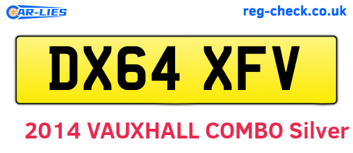 DX64XFV are the vehicle registration plates.