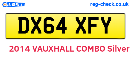 DX64XFY are the vehicle registration plates.