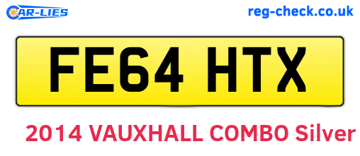 FE64HTX are the vehicle registration plates.