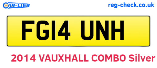 FG14UNH are the vehicle registration plates.