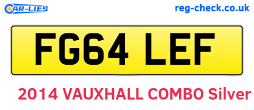 FG64LEF are the vehicle registration plates.