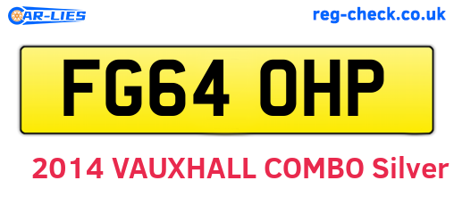 FG64OHP are the vehicle registration plates.