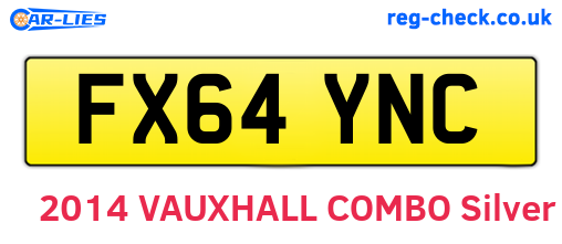 FX64YNC are the vehicle registration plates.