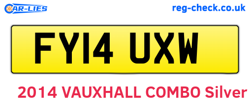 FY14UXW are the vehicle registration plates.