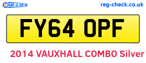 FY64OPF are the vehicle registration plates.