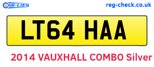 LT64HAA are the vehicle registration plates.